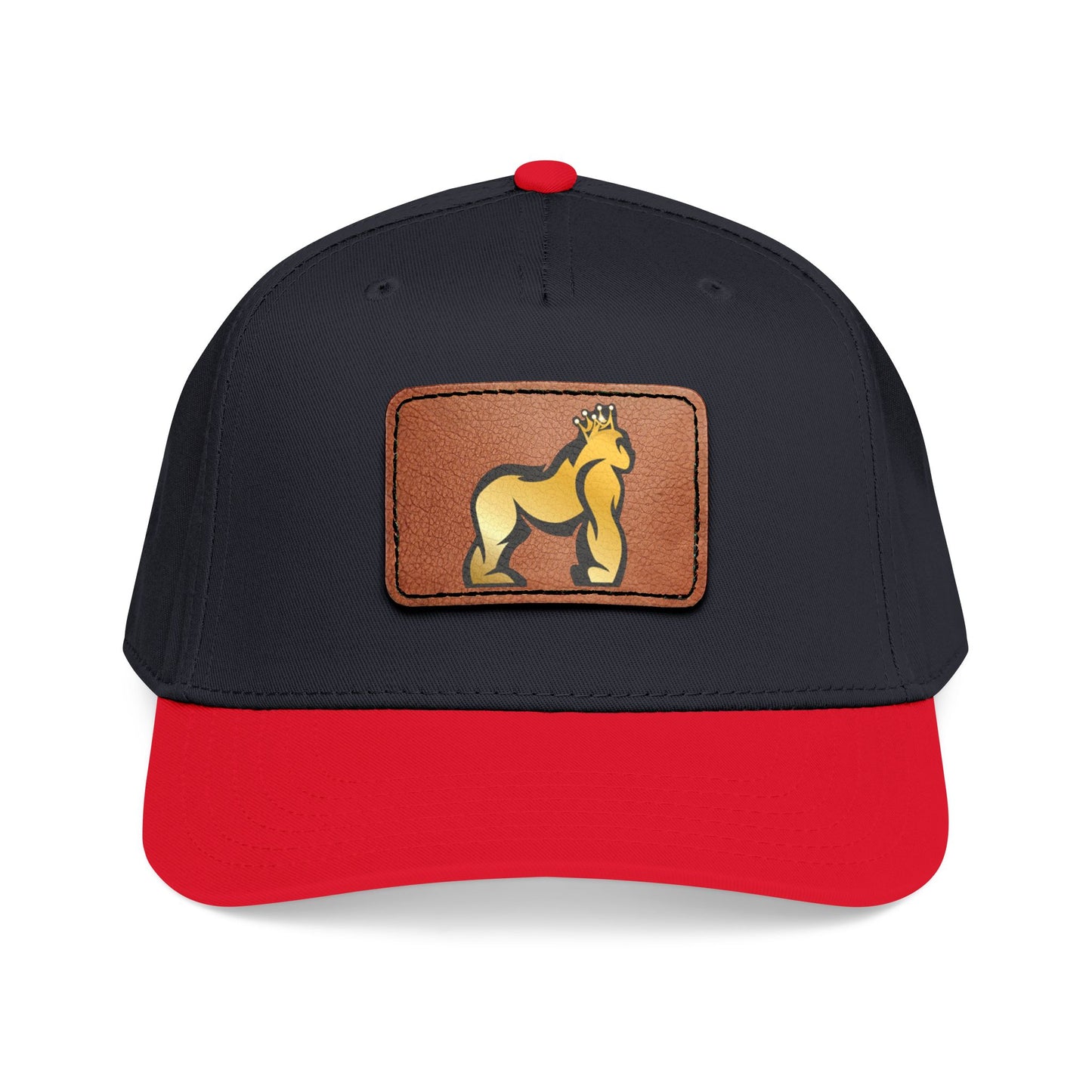 Mid Profile Baseball Cap with Leather Patch (Rectangle)