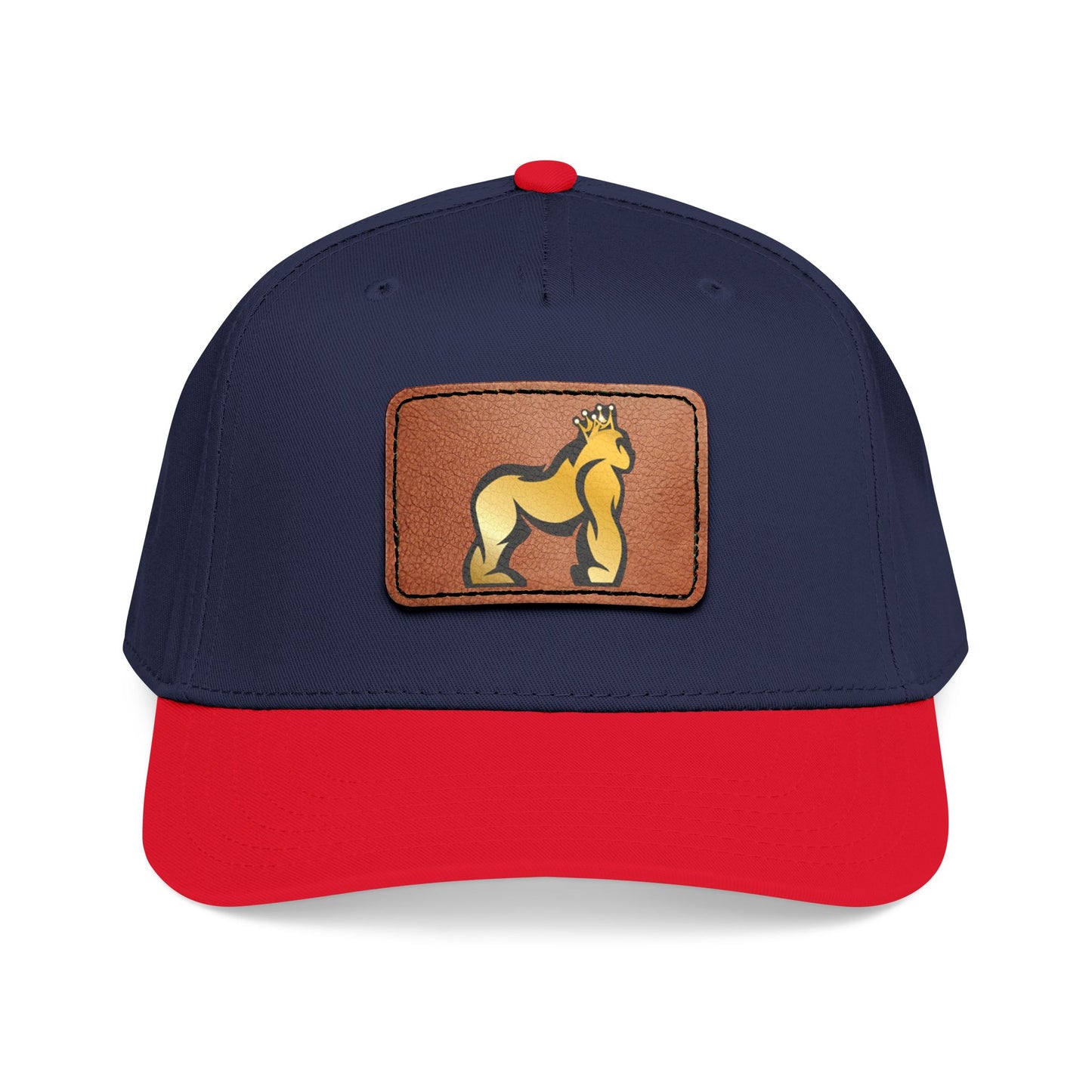 Mid Profile Baseball Cap with Leather Patch (Rectangle)