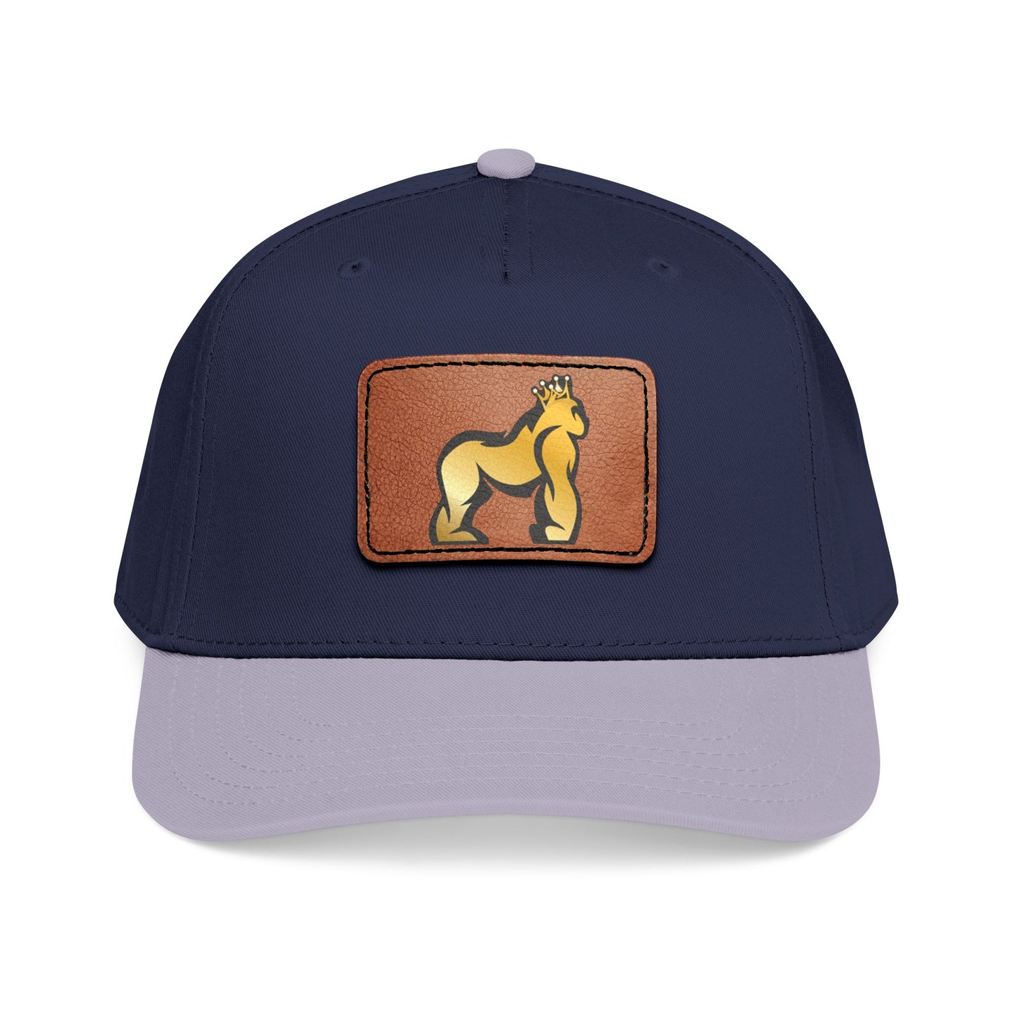 Mid Profile Baseball Cap with Leather Patch (Rectangle)