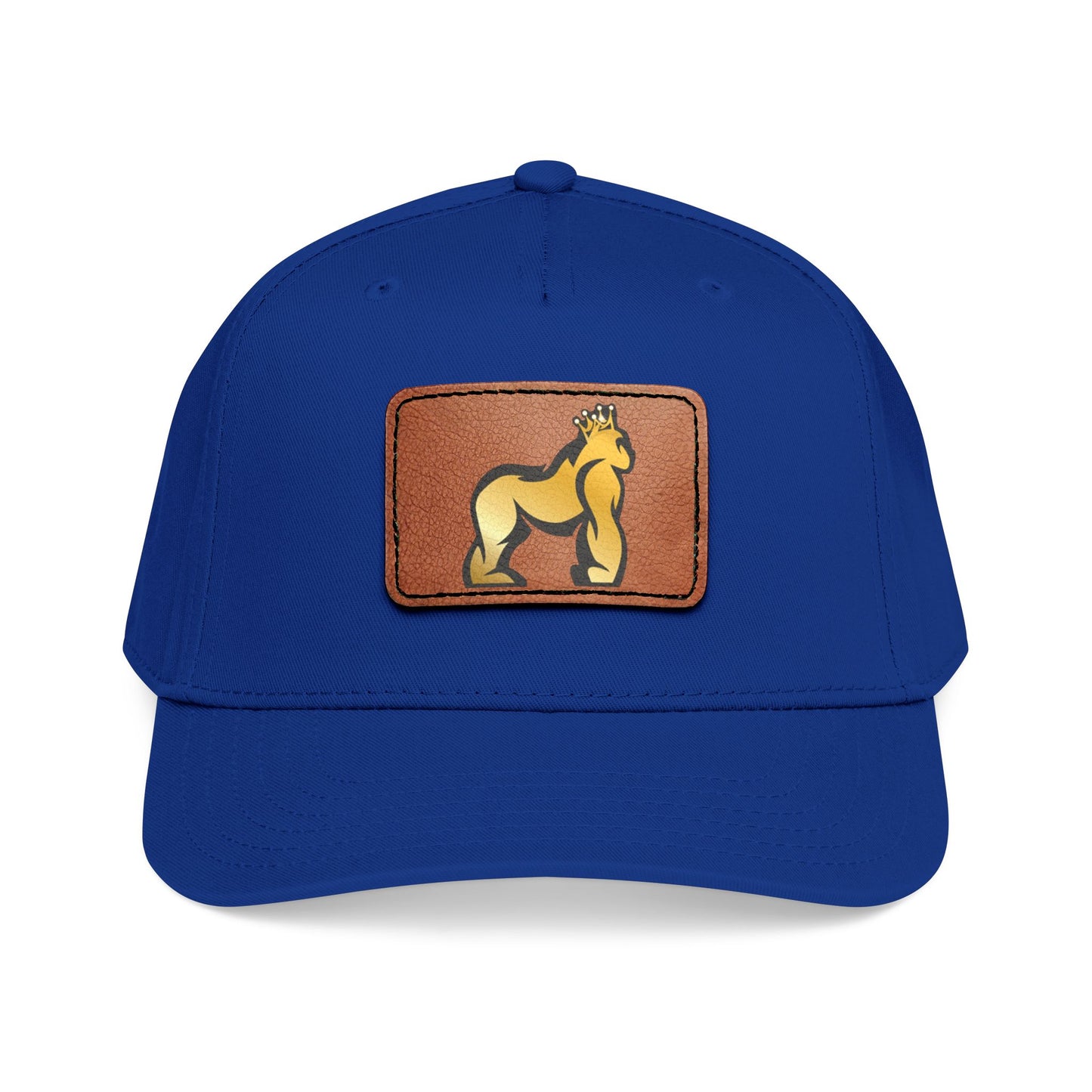 Mid Profile Baseball Cap with Leather Patch (Rectangle)
