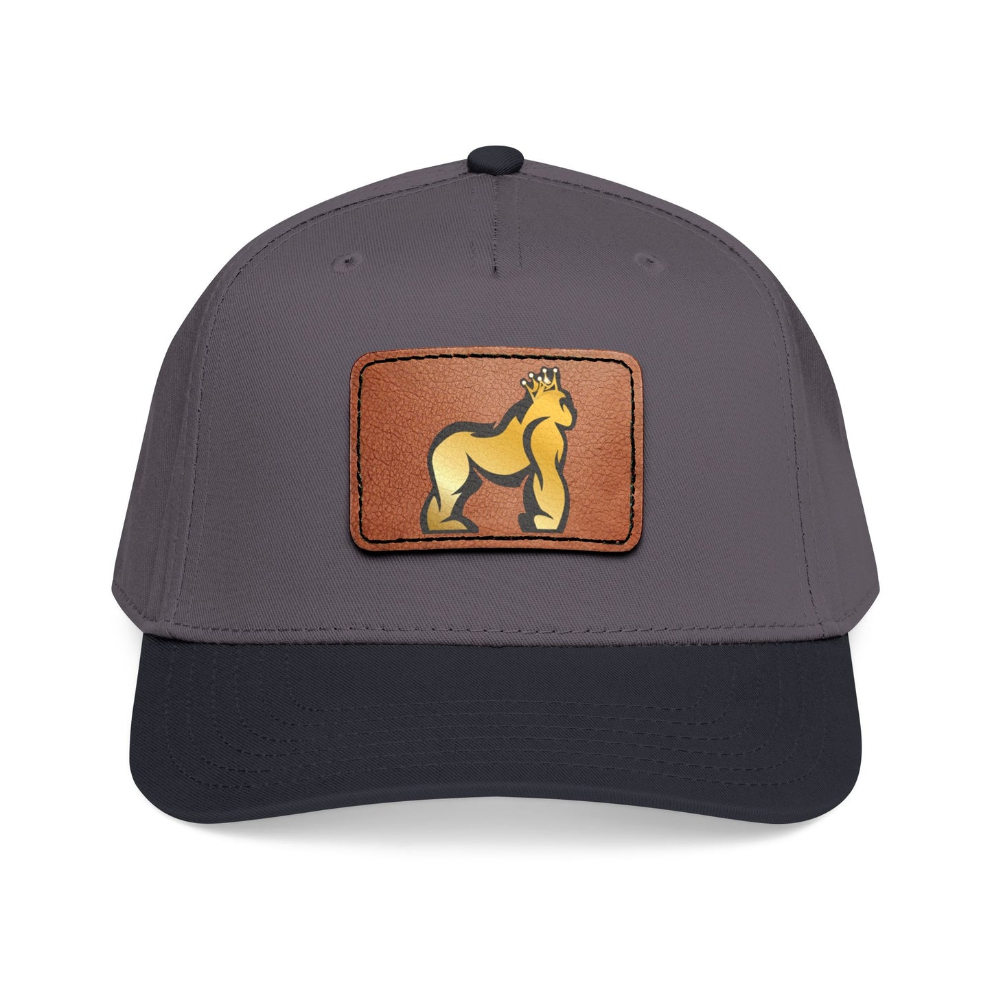 Mid Profile Baseball Cap with Leather Patch (Rectangle)