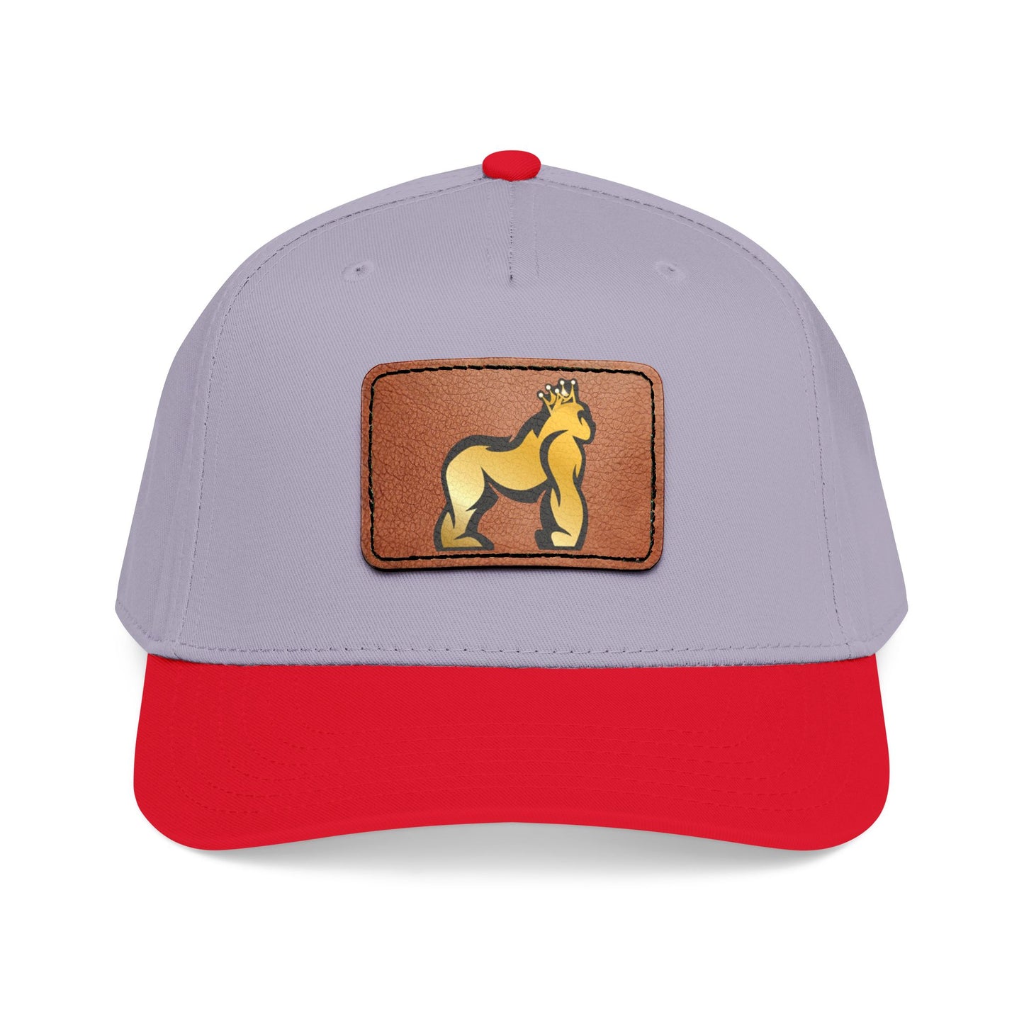 Mid Profile Baseball Cap with Leather Patch (Rectangle)