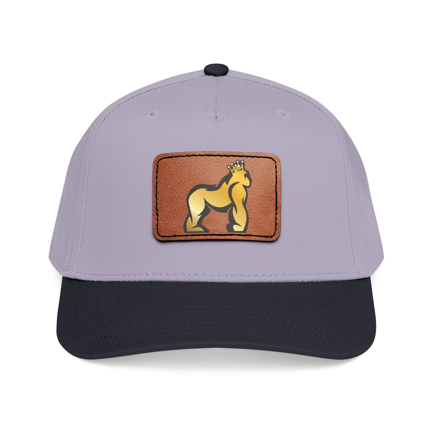 Mid Profile Baseball Cap with Leather Patch (Rectangle)