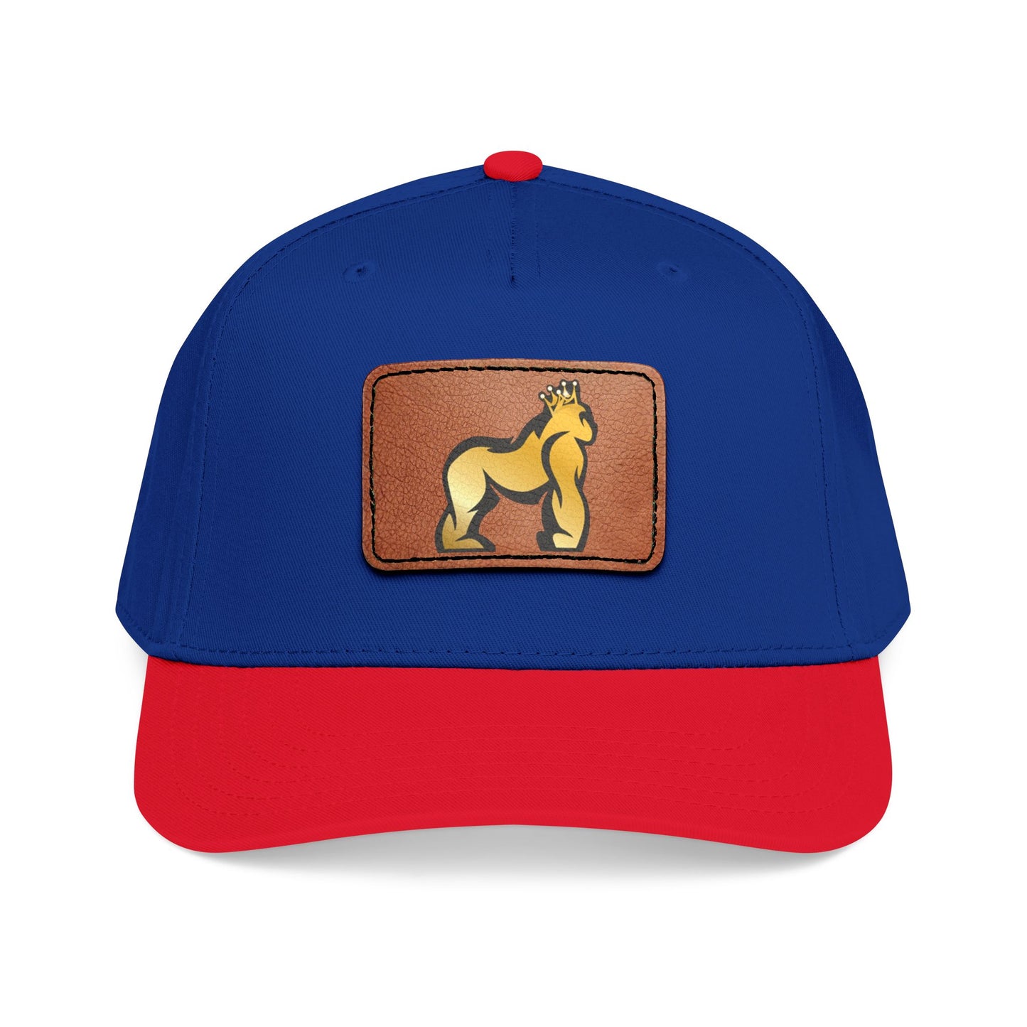 Mid Profile Baseball Cap with Leather Patch (Rectangle)