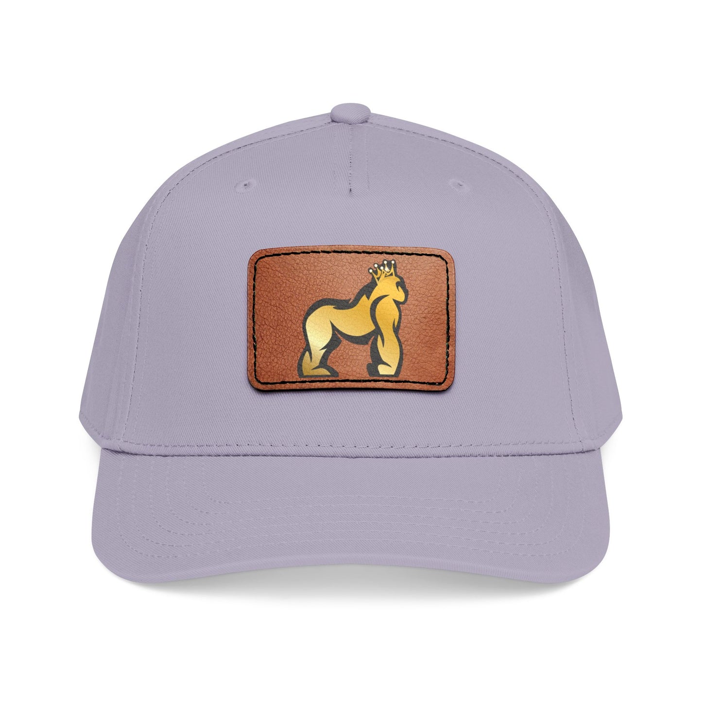 Mid Profile Baseball Cap with Leather Patch (Rectangle)