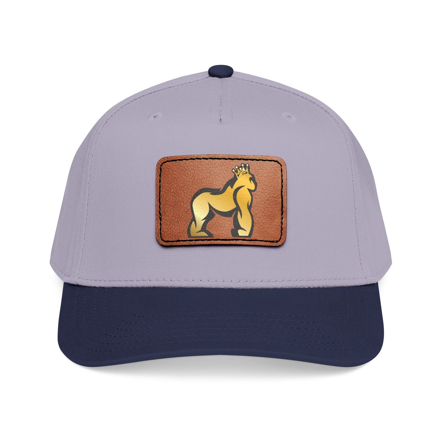 Mid Profile Baseball Cap with Leather Patch (Rectangle)
