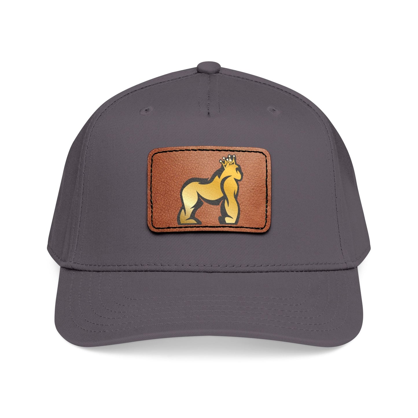 Mid Profile Baseball Cap with Leather Patch (Rectangle)