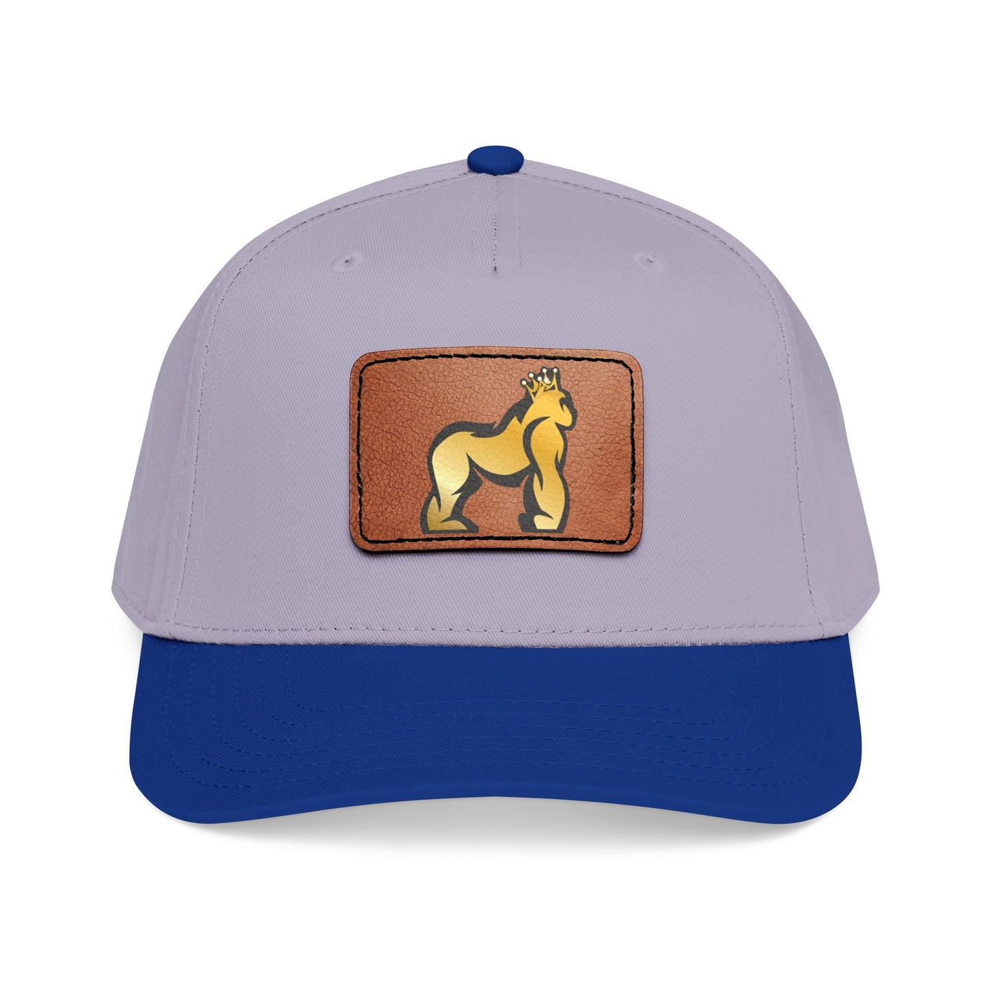 Mid Profile Baseball Cap with Leather Patch (Rectangle)